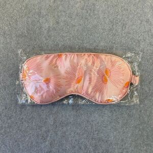 Kate Spade New York Silk Daisy Print Eye Mask Pink Orange Sleep Plane‎ Selfcare